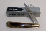 KA-BAR COLLECTORS KNIFE 1994 #CK94 W/ BONE HANDLE SINGLE BLADE