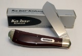KA-BAR UNION CP-92 WOOD HANDLED KNIFE AND BOX