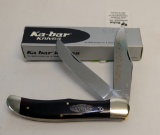KA-BAR DOUBLE BLADE 1998 MODEL CK98 2 BLADE KNIFE AND BOX