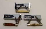 (3) KA-BAR KNIVES: (2) 2-BLADE AND (1) 4-BLADE, DMB88, 14B, AND CBS91