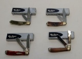 (4) KA-BAR TWO BLADE KNIVES MODEL # HMP89, HMP89, OHO89, OHO89