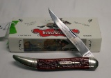 WINCHESTER SINGLE BLADE MODEL # W18 19102 BURNT ORANGE BONED