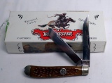 WINCHESTER DOUBLE BLADE MODEL #W18 29004 1/2 BROWN BONED
