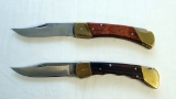 SCHRADE AND BUCK FOLDING KNIVES WITH CASE