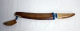 LUTES FOSSILIZED AND WALRUS TUSK TURQUOISE AND BRAIDED SILVER 9