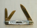 FIGHT'N ROOSTER 15 YR ANNIVERSARY FOR THE BLADE MAGAZINE MOTHER PEARL KNIFE #57