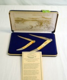 CASE 1989 GAME FISH SET BASS AND TROUT, 10098 & 10094