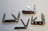 (4)KNIVES:  2008 3-BLADE CLUB KNIFE, 1988 NKCA CAMILLUS 2-BLADE, 1990 NKCA