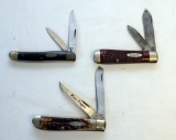 (3) CASE POCKET KNIVES, USED BUT NICE CONDITION