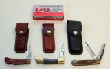 CASE MAKO SINGLE BLADE, CASE DOUBLE BLADE AND A CASE XX LOCK KNIFE ALL W/ S