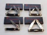 (4) WINCHESTER KNIVES #3949, #3902, #2921, #2880.5 ALL IN ORIGINAL BOX