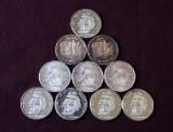 (10) 1 OZ SILVER ROUNDS