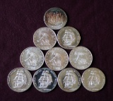(10) 1 OZ SILVER ROUNDS