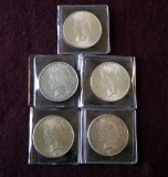 (5) PEACE DOLLARS YEARS ARE 1926D, 1925P, 1922P, 1923P, 1928P