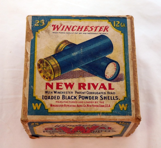 Winchester New Rival 12 ga. empty cardboard shell box