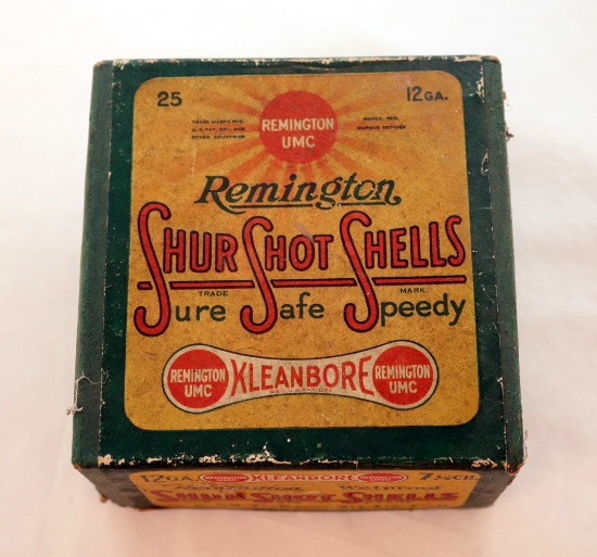 Remington Shur Shot 12 ga. empty cardboard shell box