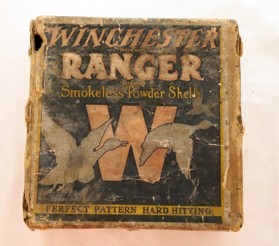 Winchester Ranger 12 ga. empty cardboard shell box