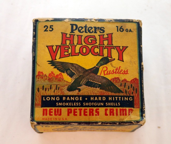 Peters High Velocity 16 ga. empty cardboard shell box