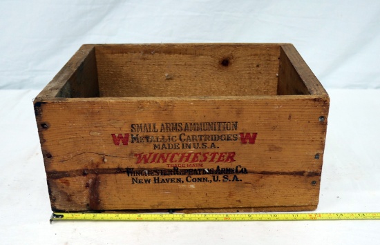 Winchester 9m/m Luger Small Arms wood ammo box