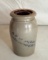 STONEWARE 1-QUART SALT GLAZE CANNING JAR BY A.P. DONAGHHO, PARKERSBURG WEST