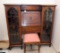 SLANT FRONT DUNCAN PHYFE SECRETARY, DOUBLE SIDED BOOKCASE, APPROX. 48