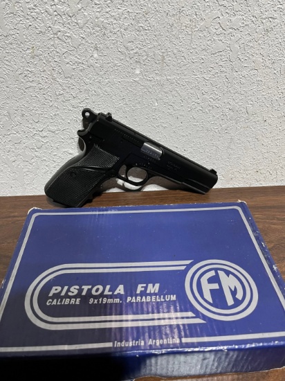 HI-POWER ARGENTINE M90 9MM 382664 EXCELLENT LIKE NEW CONDITION IN ORIGINAL BOX