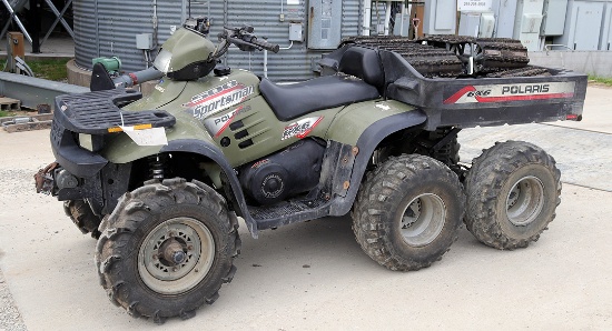 2003 Polaris Sportsman 500 6x6 on demand automatic variable transmission w/ manual dump and front ra