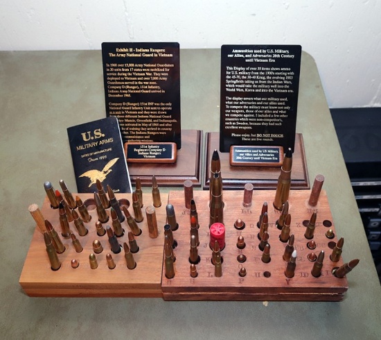 Military ammunition display items
