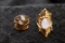 Artist Custom Made Sterling and Copper Moonstone Rings
