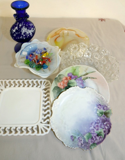 (2) Vintage Fenton Pieces and Others