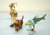 Lot of (4) Dept. 56 Christmas Krinkles Patience Brewster Ornaments