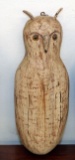 Folk Art Wooden Owl by F & S