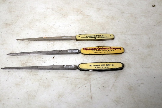 (3) Advertising Letter Openers