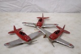 (3) Hubley Airplanes