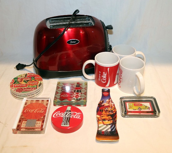 Coca-Cola Items & Toaster