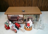Coca-Cola Wooden Box & Items