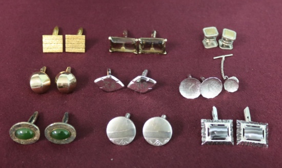 Lot of Cuff Links, Tie Tacks and Pins