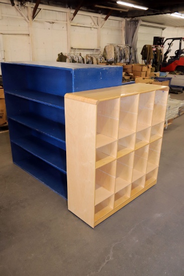 (2) Wooden Storage Shelves