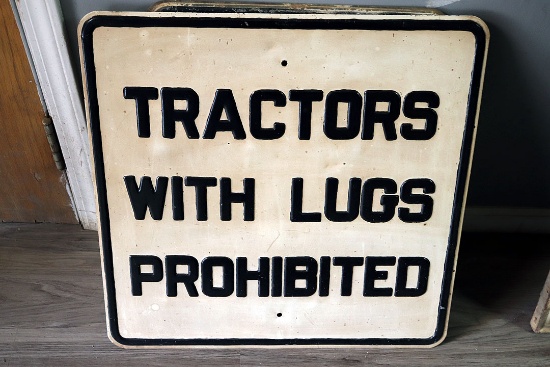 EMBOSSED ROAD SIGN