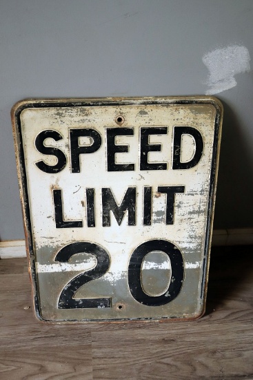 EMBOSSED ROAD SIGN