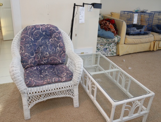 CHAIR & COFFEE TABLE