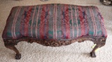 WOOD AND UPHOLSTRY BENCH