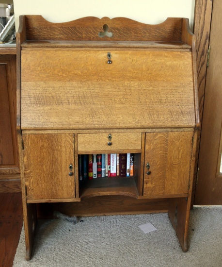 SLANT FRONT SECRETARY