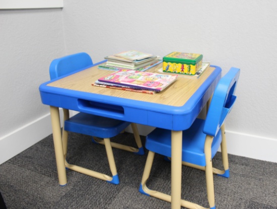 Small Child's Tables And Two Chairs