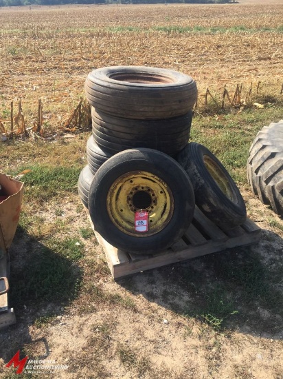 ASSORTED IMPLEMENT TIRES AND RIMS