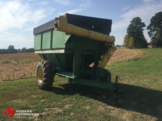 JOHN DEERE 1210A GRAIN CART WITH AUGER, 18.4-26 TIRES, S/N 007053GP