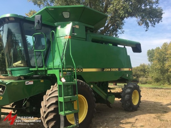 1990 JOHN DEERE 9400 COMBINE, 4WD, 800/65 R32 FRONT TIRES, 18.4-26 REAR TIRES, NEWER TIRES, BOUGHT N