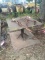 HEAVY DUTY STEEL WELDING TABLE WITH ASSORTED LOG ROLLER HAND TOOLS