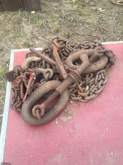 RATCHET CHAIN BINDER AND ASSORTED CHAIN, HEAVY DUTY LINK CHAIN