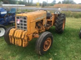 INTERNATIONAL 2500D TRACTOR, 3 PT PTO, NO TOP LINK, GAS ENGINE, FRONT WEIGHTS, WHEEL WEIGHTS, NON RU
